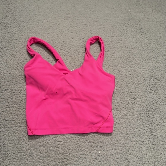 Women Lululemon Align Cropped Tank Top Ripened Raspberry Size 4 Vibrant - Picture 3 of 6
